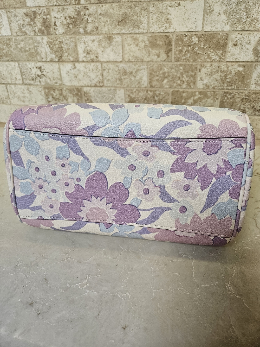 COACH Medium Rowan Satchel in Purple Floral - Picture 6 of 8